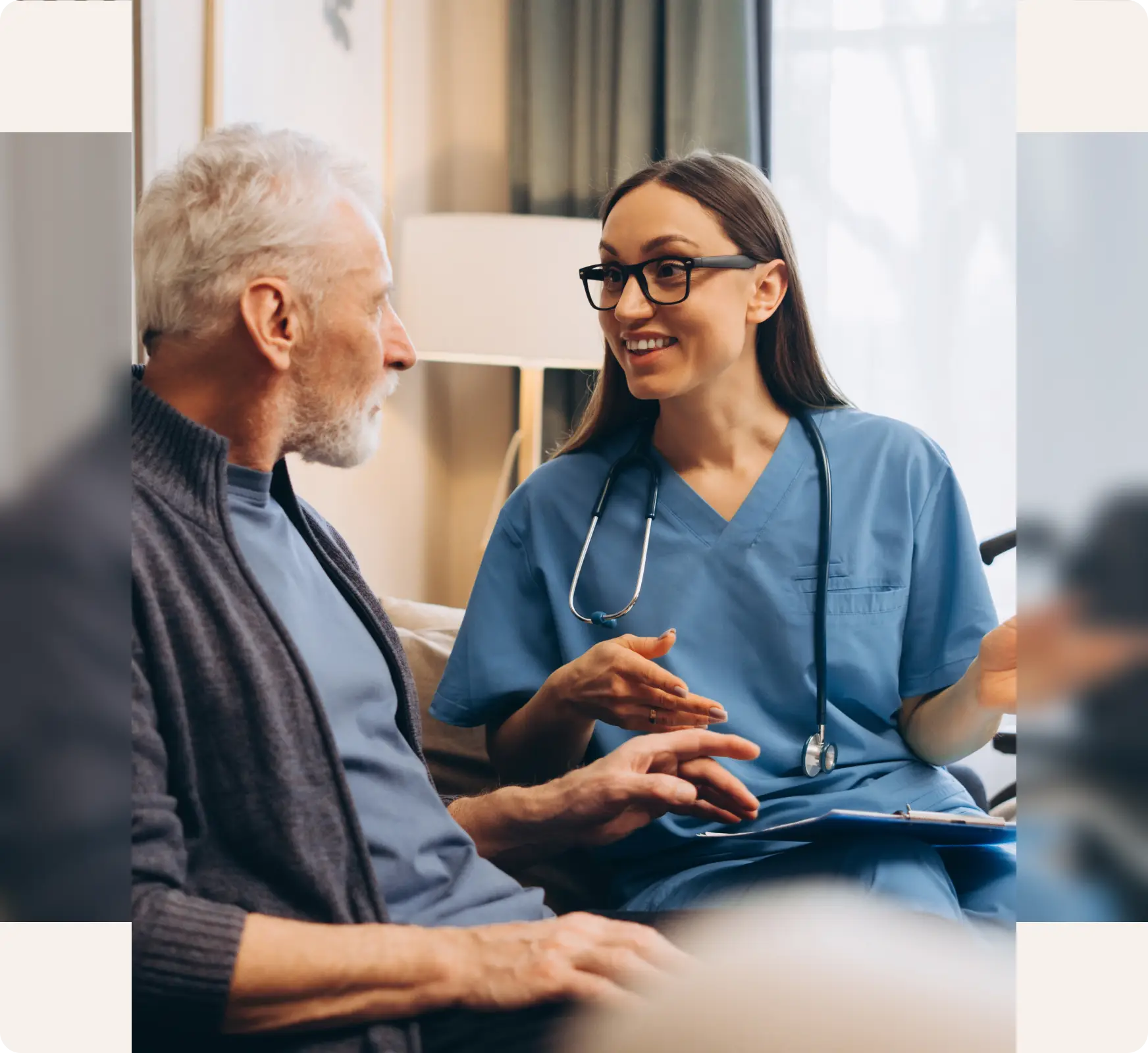 Doctor and patient illustration